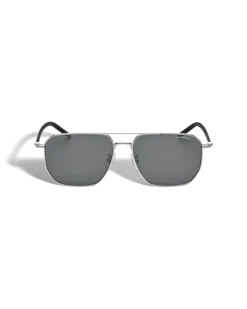 Quadratische Sonnenbrille mit silberfarbenem Metallrahmen - - Metall - MB134463 - Sonnenbrillen