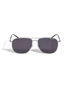 Quadratische Sonnenbrille mit silberfarbenem Titanrahmen - - Titan - MB135562 - Sonnenbrillen