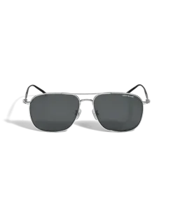 Quadratische Sonnenbrille mit silberfarbenem Titanrahmen - - Titan - MB135562 - Sonnenbrillen