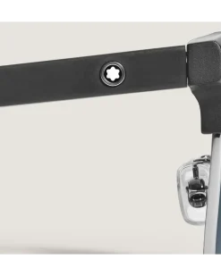 Quadratische Sonnenbrille mit schwarzem Acetatrahmen - - Kunststoff - MB135573 - Sonnenbrillen