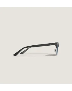 Quadratische Sonnenbrille mit schwarzem Acetatrahmen - - Kunststoff - MB135573 - Sonnenbrillen