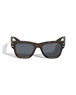 Quadratische Sonnenbrille mit Havana-Acetatrahmen - Havanna - Kunststoff - MB135576 - Sonnenbrillen