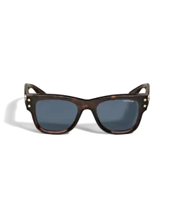 Quadratische Sonnenbrille mit Havana-Acetatrahmen - Havanna - Kunststoff - MB135576 - Sonnenbrillen