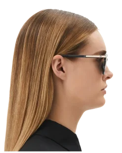 Quadratische Sonnenbrille mit goldfarbenem Metallrahmen - - Metall - MB134464 - Sonnenbrillen