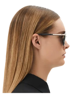 Quadratische Sonnenbrille mit schwarzem Acetatrahmen - - Kunststoff - MB131311 - Sonnenbrillen