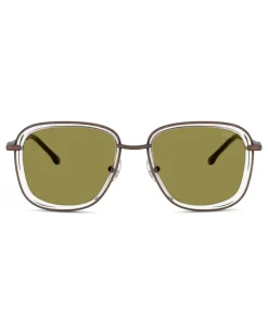 Quadratische Sonnenbrille - Sonnenbrille - Unisex - Grün