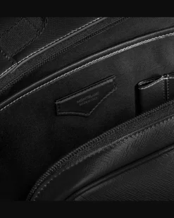 Rechteckiger Montblanc Companion Rucksack - Schwarz - Leder - MB221550 - Rucksäcke