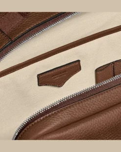 Rechteckiger Montblanc Companion Rucksack - Rehbraun - Leder - MB221628 - Rucksäcke