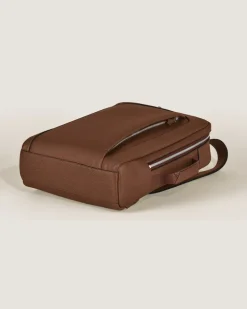 Rechteckiger Montblanc Companion Rucksack - Rehbraun - Leder - MB221628 - Rucksäcke