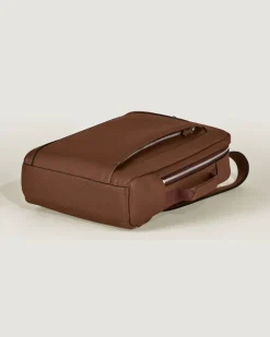Rechteckiger Montblanc Companion Rucksack - Rehbraun - Leder - MB221628 - Rucksäcke