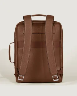 Rechteckiger Montblanc Companion Rucksack - Rehbraun - Leder - MB221628 - Rucksäcke