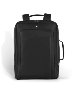 Rechteckiger Montblanc Companion Rucksack - Schwarz - Leder - MB221626 - Rucksäcke
