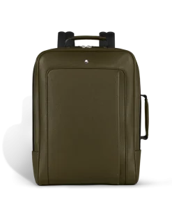 Rechteckiger Montblanc Companion Rucksack - Khaki - Leder - MB221552 - Rucksäcke