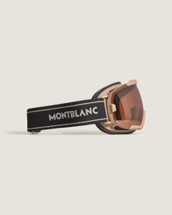 Rechteckige Skibrille mit beiger eingespritzter Fassung - MB137203 - Sonnenbrillen