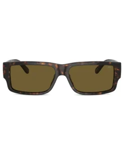Rechteckiges Modell Brille - Sonnenbrille - Herren - Braun