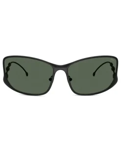 Rechteckiges Modell Brille - Sonnenbrille - Unisex - Grün