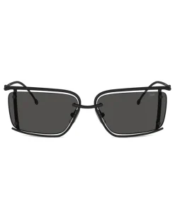 Rechteckiges Modell Brille - Sonnenbrille - Unisex - Schwarz