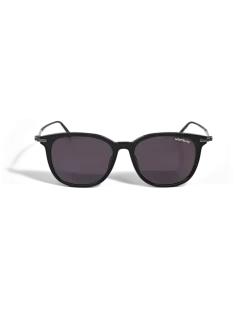 Rechteckige Sonnenbrille mit schwarzem Acetatrahmen - - Kunststoff - MB135564 - Sonnenbrillen