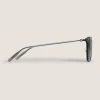 Rechteckige Sonnenbrille mit schwarzem Spritzgussrahmen - - Eingespritzt - MB134454 - Sonnenbrillen
