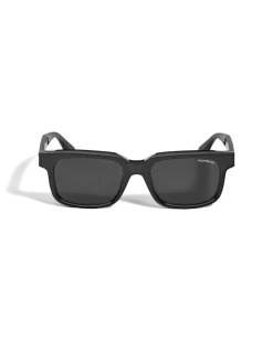Rechteckige Sonnenbrille mit schwarzem Acetatrahmen - - Kunststoff - MB135578 - Sonnenbrillen