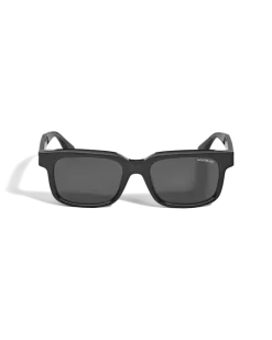 Rechteckige Sonnenbrille mit schwarzem Acetatrahmen - - Kunststoff - MB135578 - Sonnenbrillen