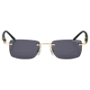 Rechteckige Sonnenbrille mit goldfarbenem Metallrahmen - - Metall - MB133465 - Sonnenbrillen