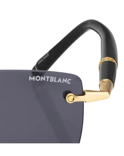 Rechteckige Sonnenbrille mit goldfarbenem Metallrahmen - - Metall - MB133465 - Sonnenbrillen