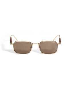 Rechteckige Sonnenbrille mit goldfarbener Metallfassung - MB136918 - Sonnenbrillen