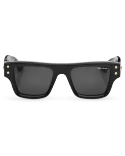 Rechteckige Sonnenbrille mit schwarzem Acetatrahmen - - Kunststoff - MB131226 - Sonnenbrillen