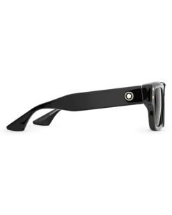 Rechteckige Sonnenbrille mit schwarzem Acetatrahmen - - Kunststoff - MB131226 - Sonnenbrillen