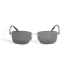 Rechteckige Sonnenbrille mit silberfarbener Metallfassung - MB136915 - Sonnenbrillen