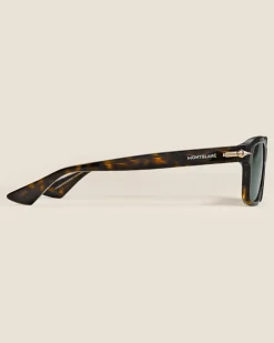 Rechteckige Sonnenbrille mit havannabrauner Kunststofffassung - MB136921 - Sonnenbrillen