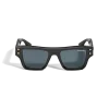 Rechteckige Sonnenbrille mit schwarzem Acetatrahmen - - Kunststoff - MB135574 - Sonnenbrillen