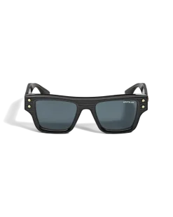 Rechteckige Sonnenbrille mit schwarzem Acetatrahmen - - Kunststoff - MB135574 - Sonnenbrillen