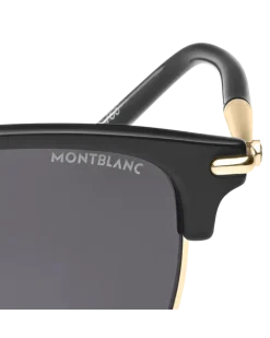 Rechteckige Sonnenbrille mit schwarzem Spritzgussrahmen - - Eingespritzt - MB130855 - Sonnenbrillen