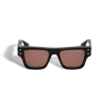 Rechteckige Sonnenbrille mit schwarzem Acetatrahmen - - Kunststoff - MB134415 - Sonnenbrillen