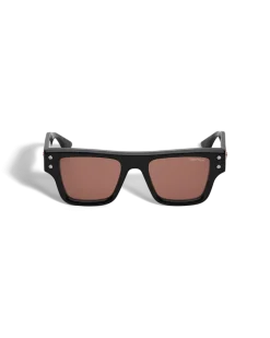 Rechteckige Sonnenbrille mit schwarzem Acetatrahmen - - Kunststoff - MB134415 - Sonnenbrillen