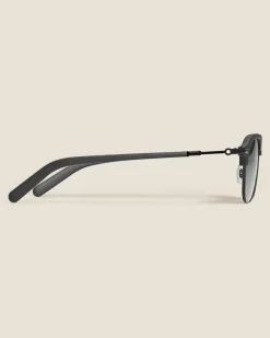 Rechteckige Sonnenbrille mit schwarzer Metallfassung - MB136911 - Sonnenbrillen