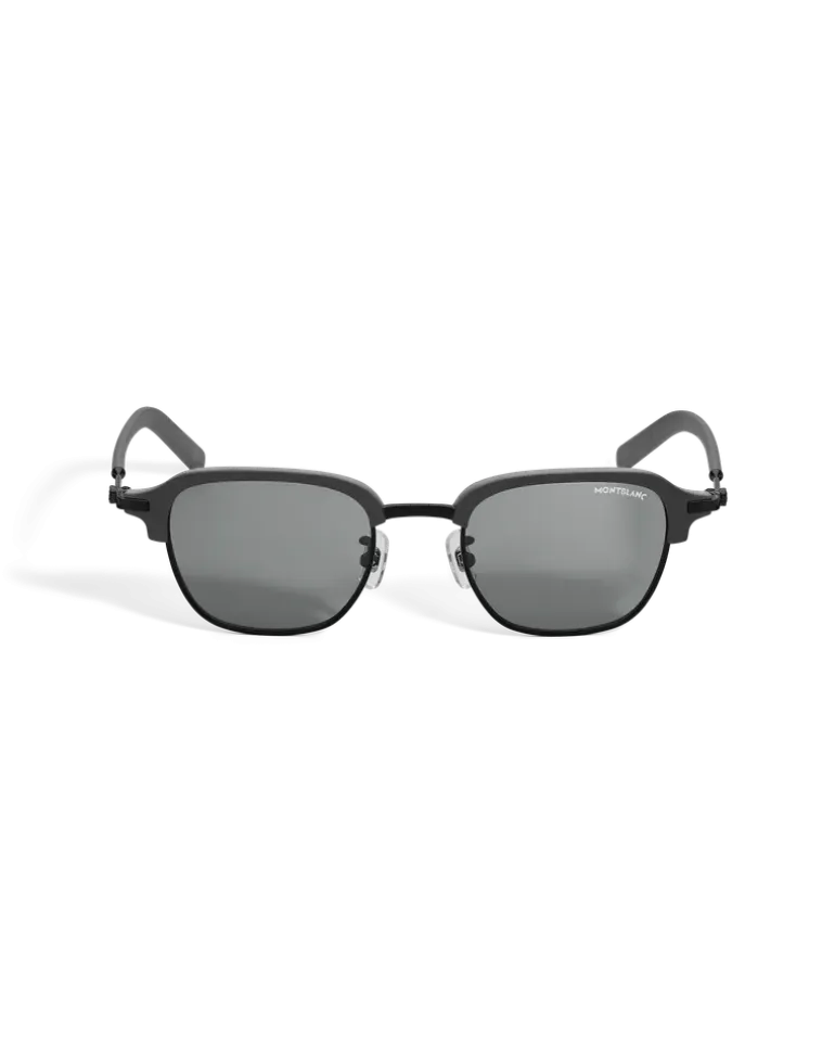 Rechteckige Sonnenbrille mit schwarzer Metallfassung - MB136911 - Sonnenbrillen