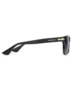 Rechteckige Sonnenbrille mit schwarzem Acetatrahmen - - Kunststoff - MB131230 - Sonnenbrillen