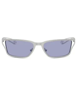 Rechteckige Sonnenbrille - Sonnenbrille - Unisex - Grau