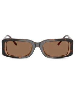 Rechteckige Sonnenbrille - Sonnenbrille - Unisex - Braun
