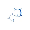 Regal Bookworm - Blau - Gefärbter und feuerbeständiger PVC - Designer Ron Arad