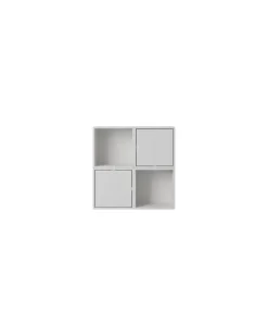 Regal Stacked - Grau - mitteldichte bemalte Holzfaserplatte - Designer Julien De Smedt