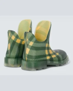 Regenstiefel Burberry Check GrüN