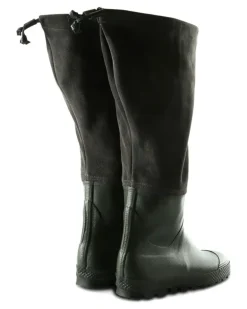 Regenstiefel mit Einsätzen aus Velours - Grün