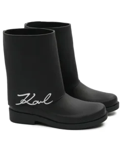 Regenstiefel mit Logo - Schwarz