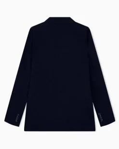 Regular Fit Blazer mit Reverskragen und Fischgratmuster Schwarz