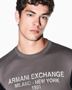Regular Fit Langarmshirt aus Baumwolljersey mit Schriftzug Braun