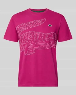Regular Fit Sport-T-Shirt aus Baumwoll-Mix Pink